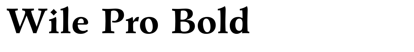 Wile Pro Bold